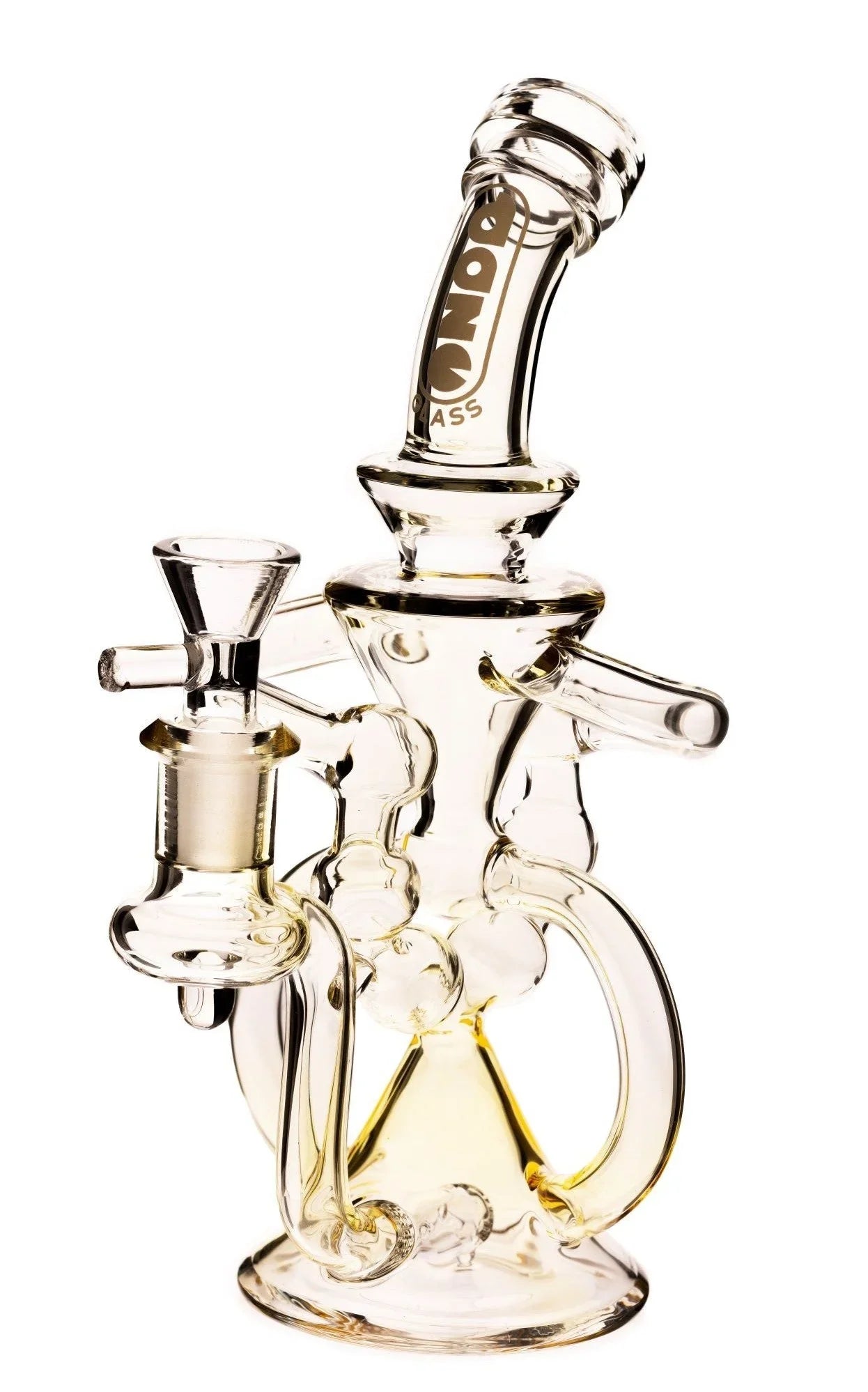 Daze Glass - 9" Fumed Glass Water Pipe Recycler w/ Perc - Stoner