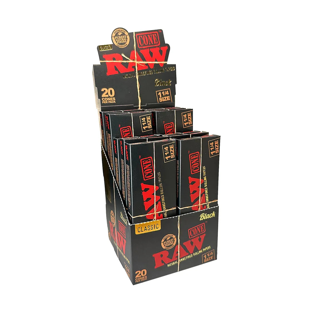 RAW Black Classic Cones - Stoner