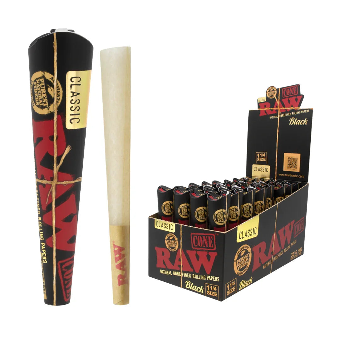 RAW Black Classic Cones - Stoner
