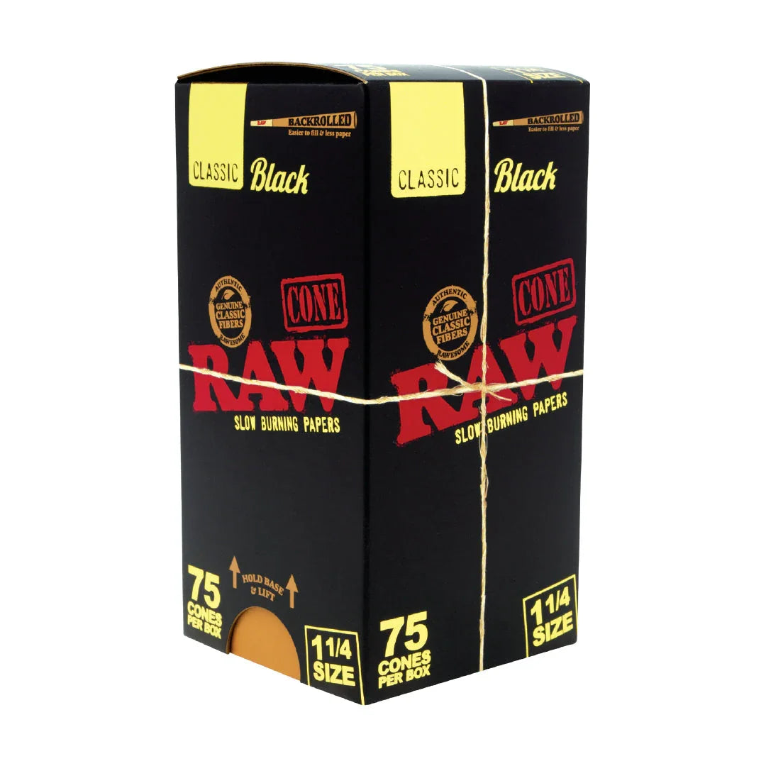 RAW Black Classic Cones - Stoner