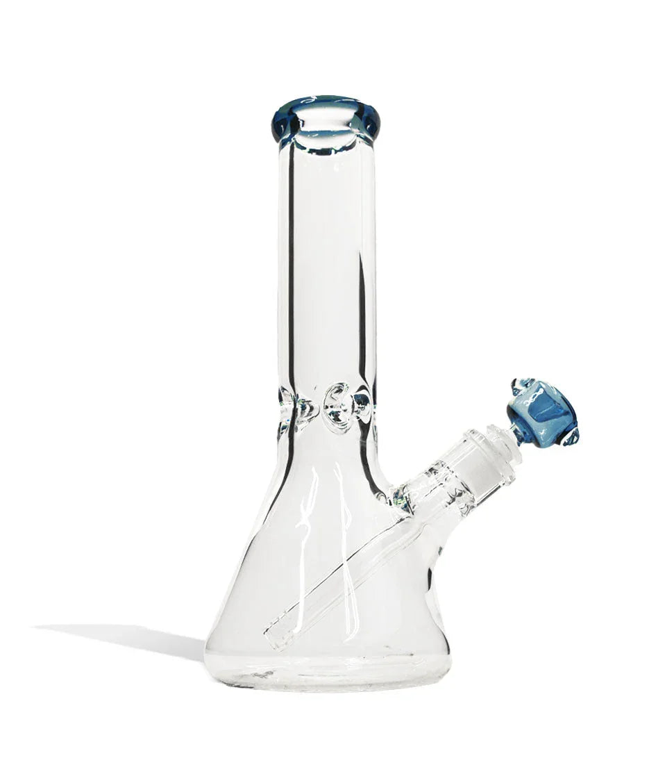 12 inch Beaker Water Pipe with Ice Pinch and Colored Bowl - Stoner