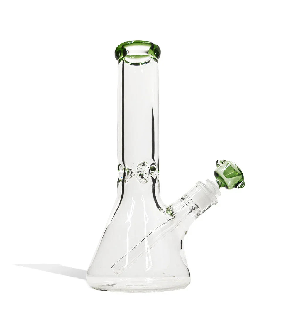 12 inch Beaker Water Pipe with Ice Pinch and Colored Bowl - Stoner