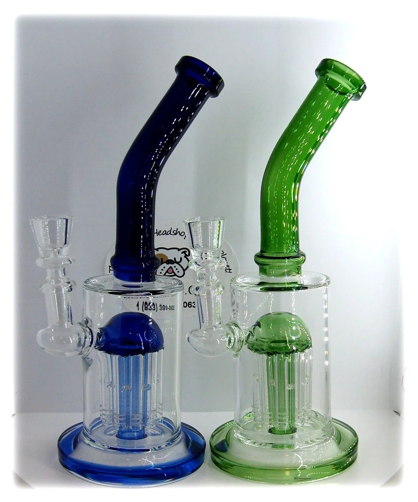 10" Water Pipe with Tree Perc & Bent Neck - Stoner