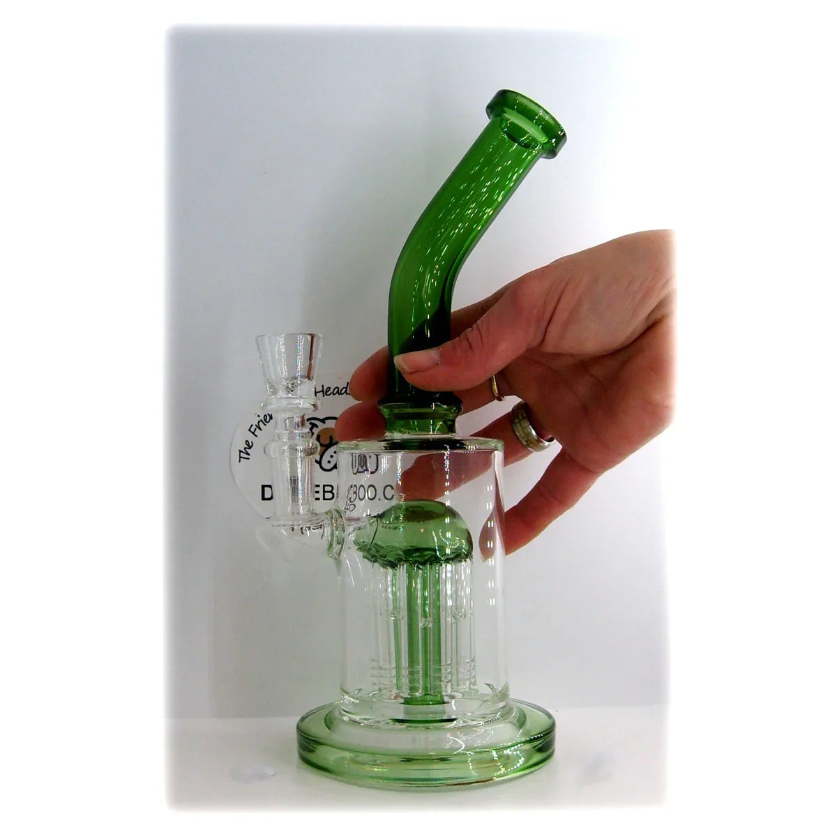 10" Water Pipe with Tree Perc & Bent Neck - Stoner