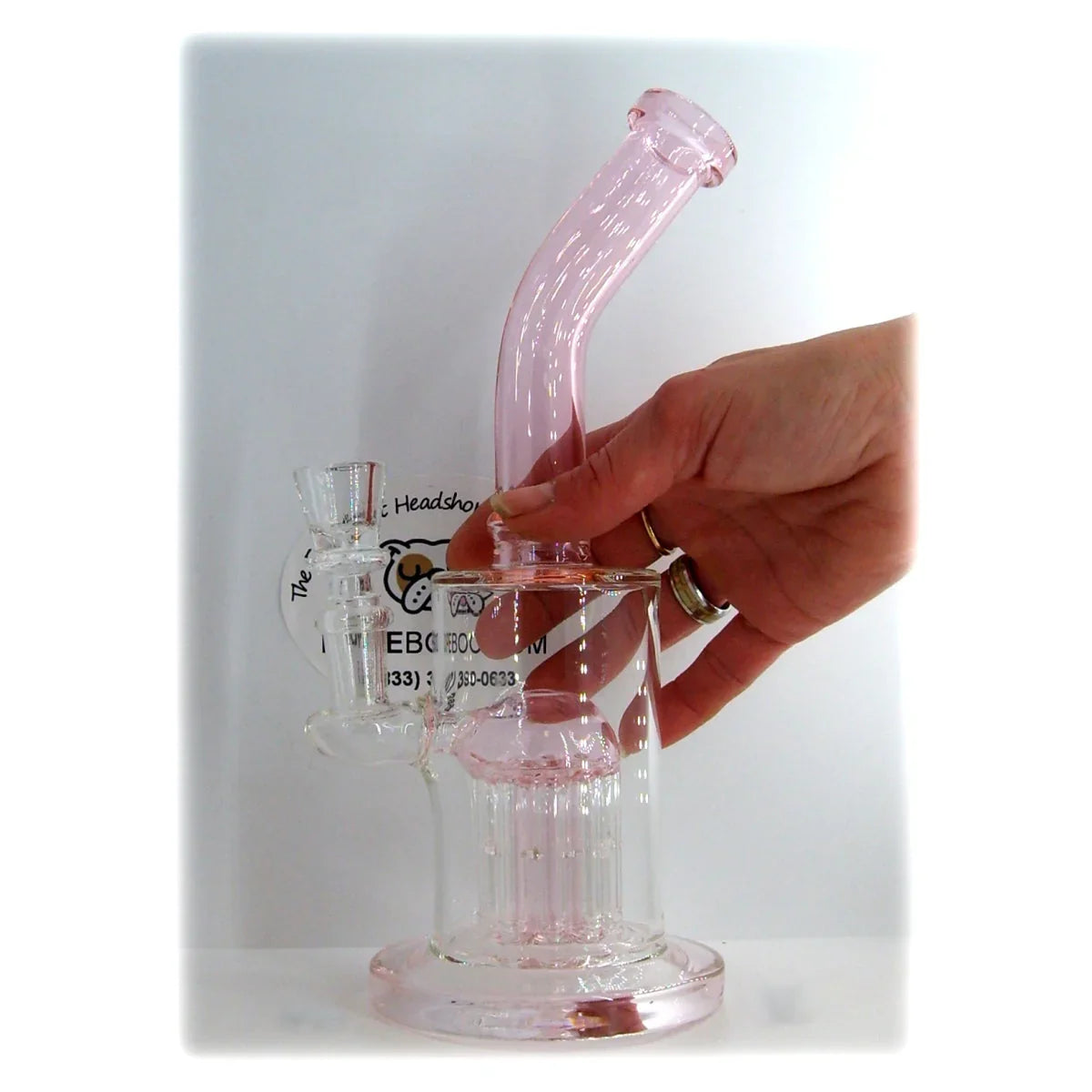 10" Water Pipe with Tree Perc & Bent Neck - Stoner