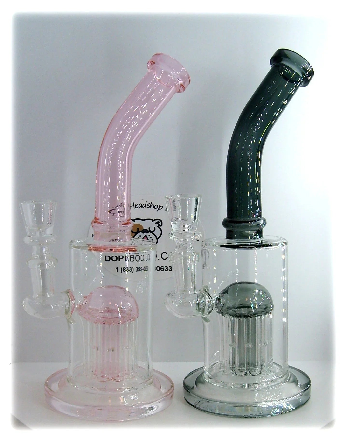 10" Water Pipe with Tree Perc & Bent Neck - Stoner
