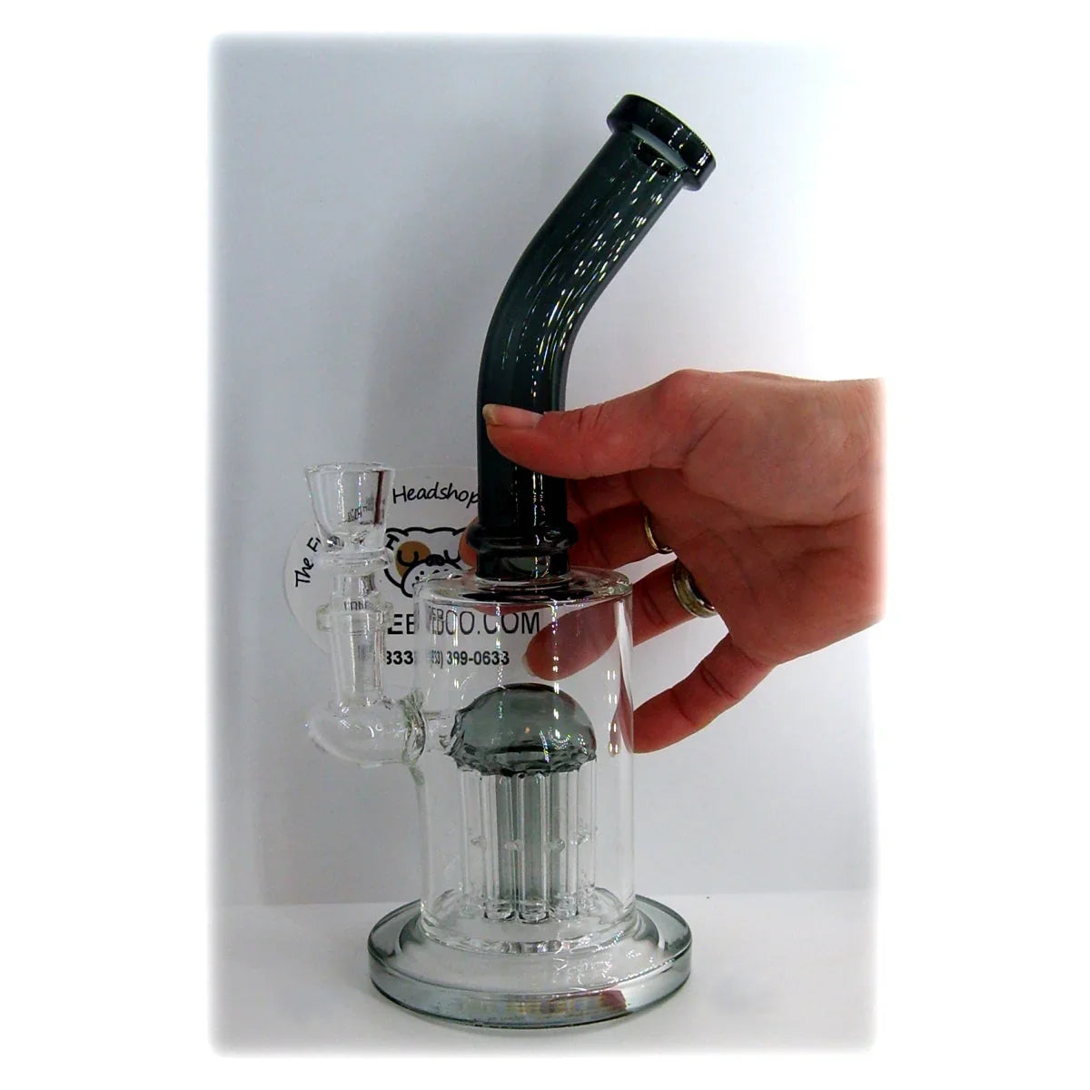 10" Water Pipe with Tree Perc & Bent Neck - Stoner