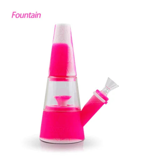 Waxmaid Fountain Silicone Glass Water Pipe - Stoner