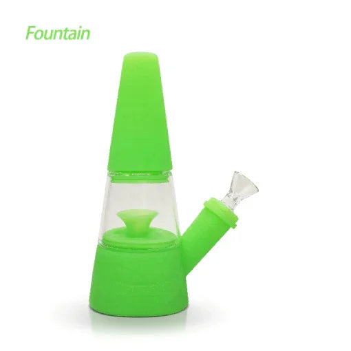 Waxmaid Fountain Silicone Glass Water Pipe - Stoner