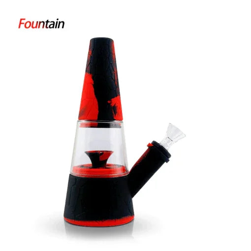 Waxmaid Fountain Silicone Glass Water Pipe - Stoner