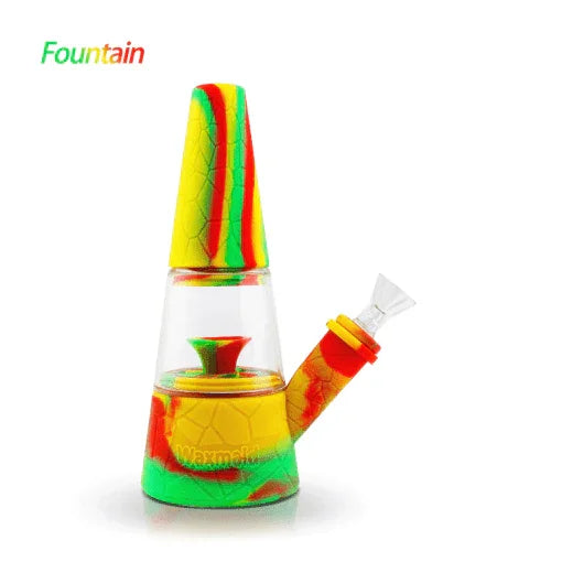 Waxmaid Fountain Silicone Glass Water Pipe - Stoner
