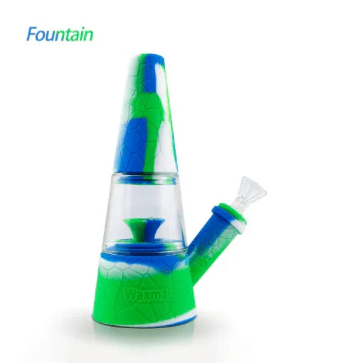 Waxmaid Fountain Silicone Glass Water Pipe - Stoner