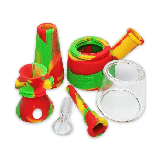 Waxmaid Fountain Silicone Glass Water Pipe - Stoner