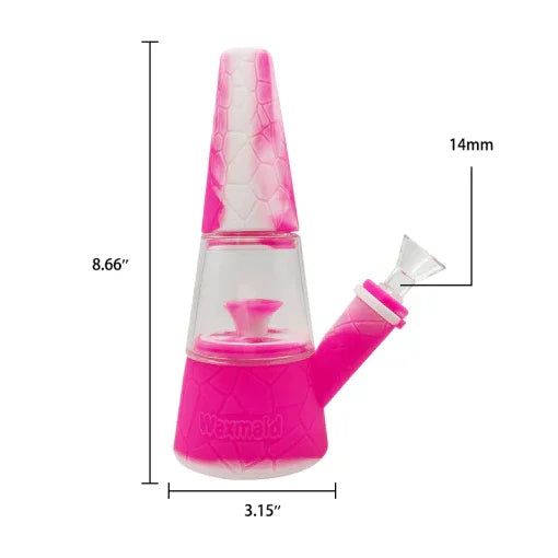 Waxmaid Fountain Silicone Glass Water Pipe - Stoner