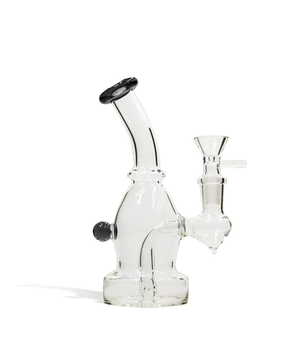 6 Inch Glass Water Pipe with Colored Lip - Stoner