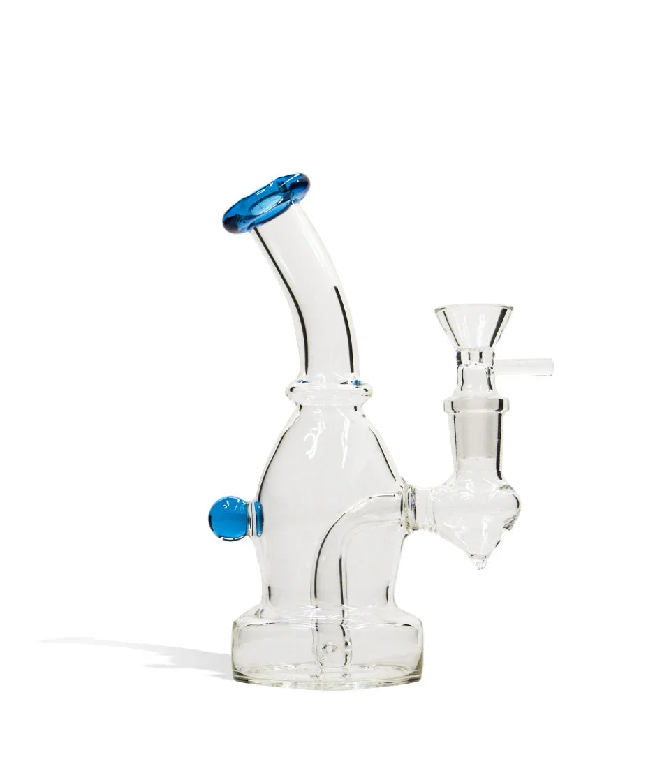 6 Inch Glass Water Pipe with Colored Lip - Stoner