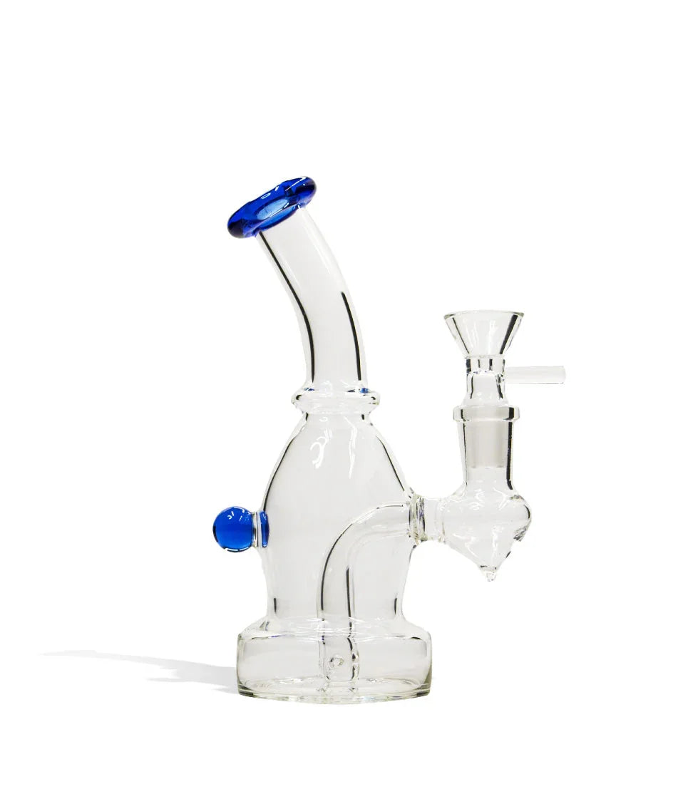6 Inch Glass Water Pipe with Colored Lip - Stoner