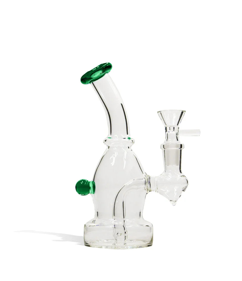 6 Inch Glass Water Pipe with Colored Lip - Stoner