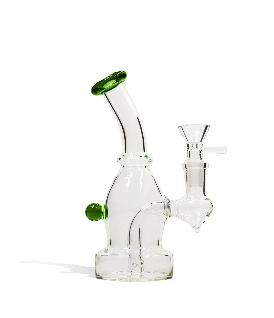 6 Inch Glass Water Pipe with Colored Lip - Stoner