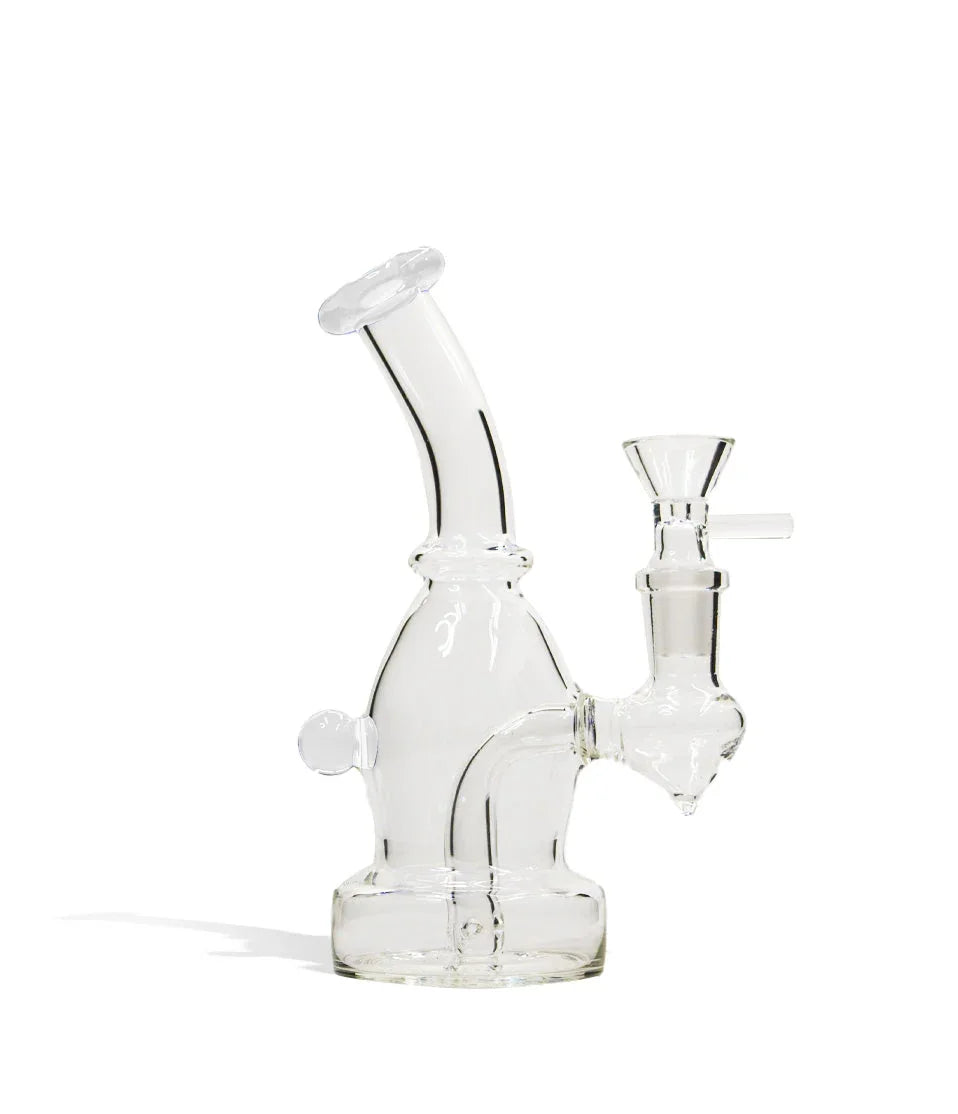 6 Inch Glass Water Pipe with Colored Lip - Stoner