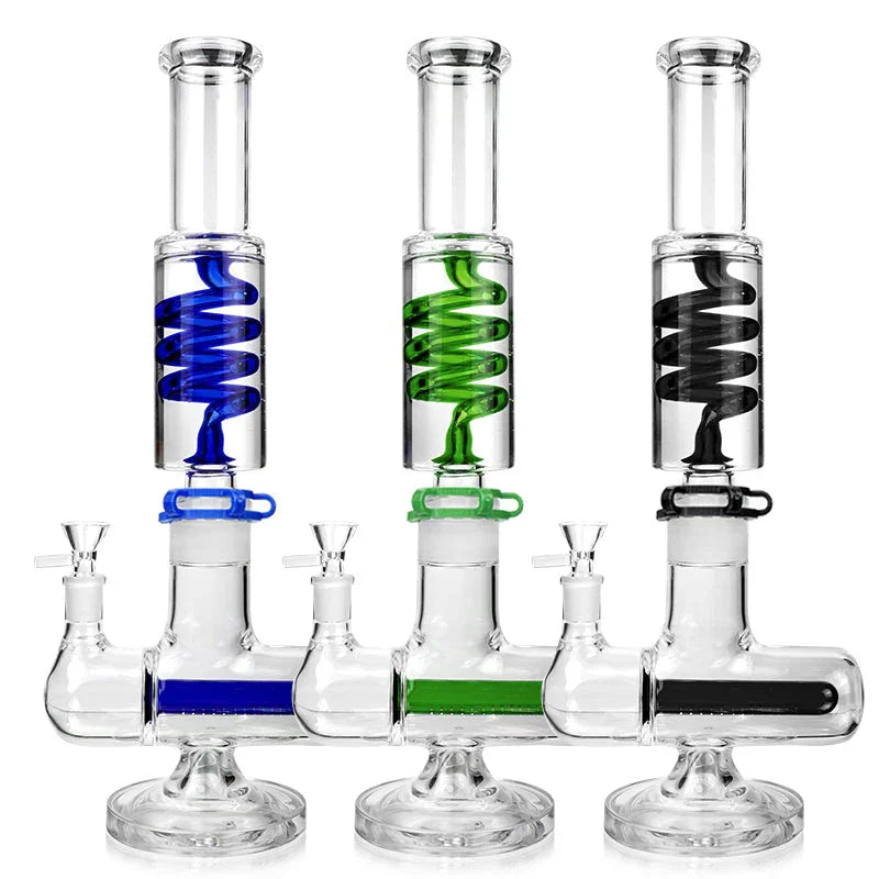 1Stop Glass 16 inches Glycerin Inline Perc Bong - Stoner