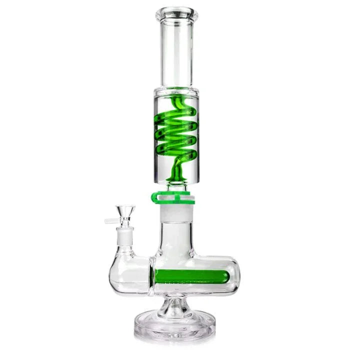 1Stop Glass 16 inches Glycerin Inline Perc Bong - Stoner
