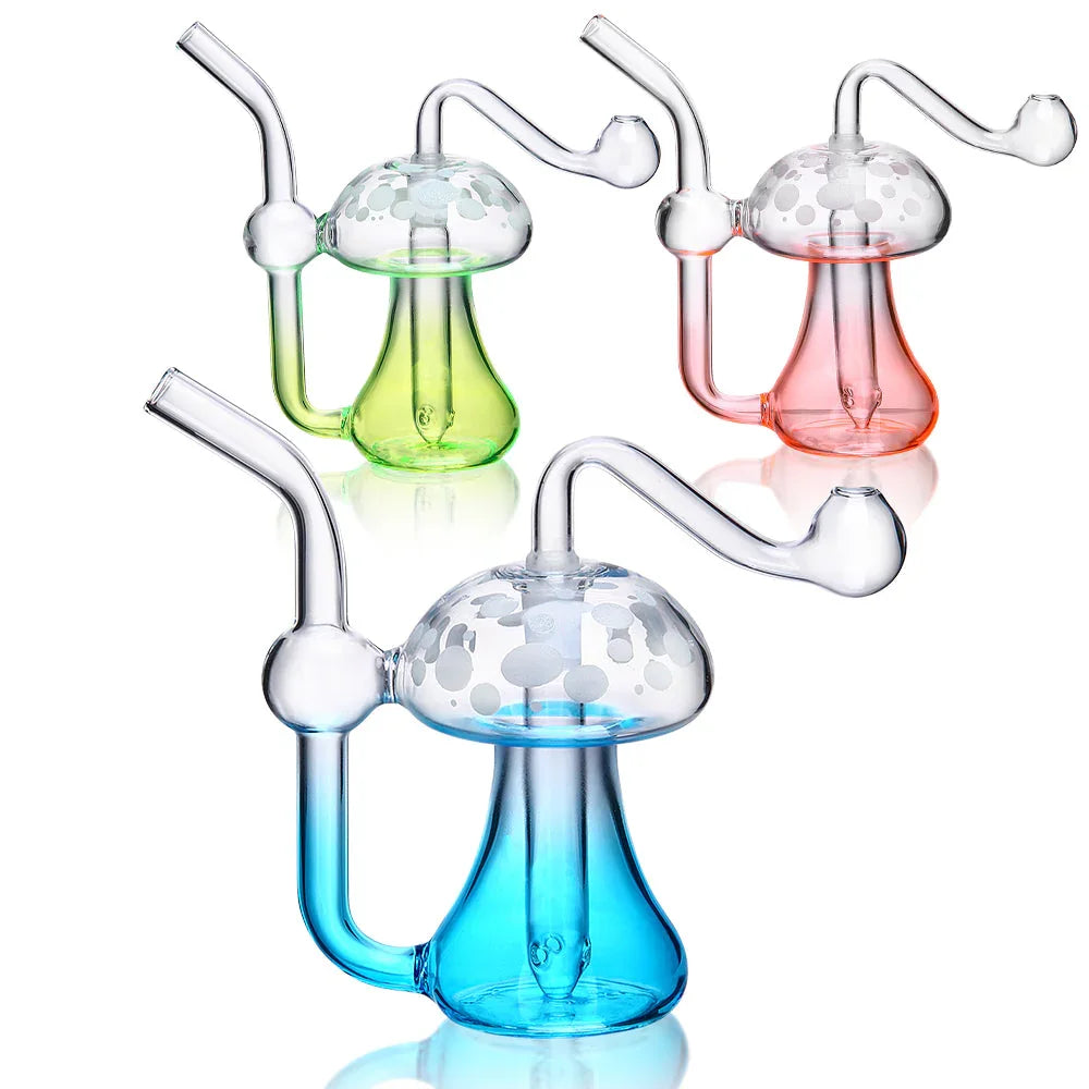 1Stop Glass 5 inch Mushroom Hand Pipe - Stoner