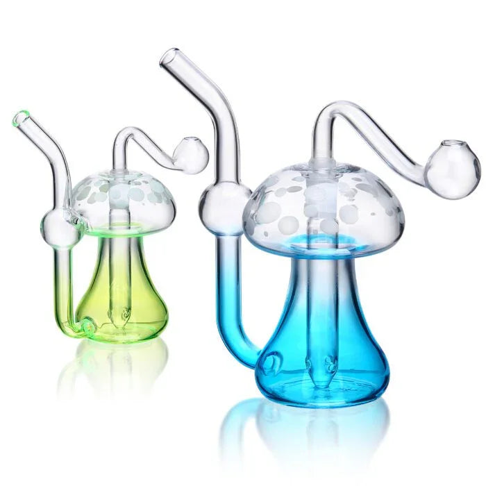 1Stop Glass 5 inch Mushroom Hand Pipe - Stoner