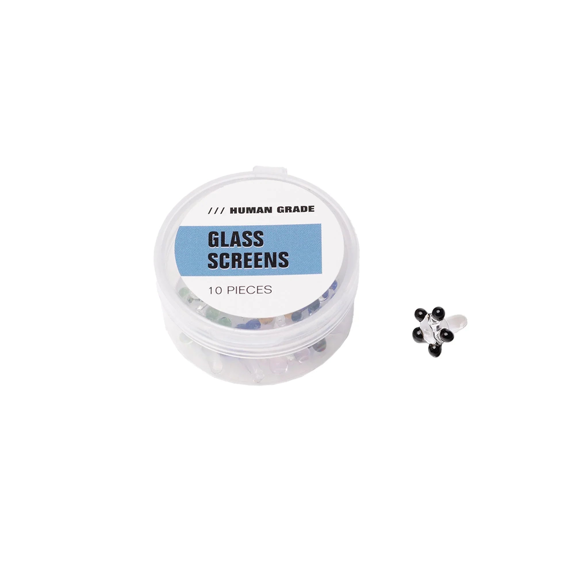 Human Grade Glass Pipe Screens - Stoner