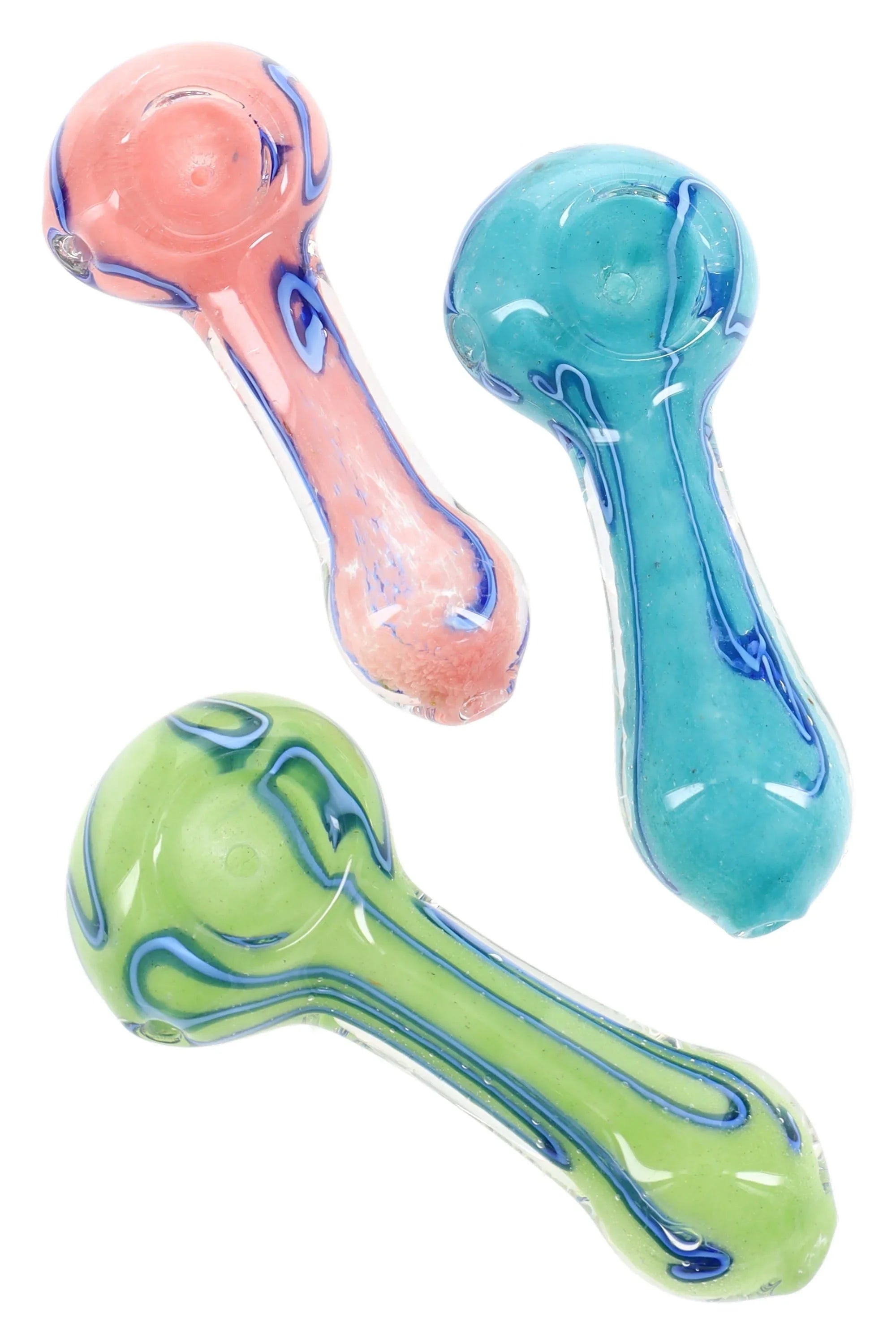 3.5″ Striped Frit Glass Pipe - Stoner