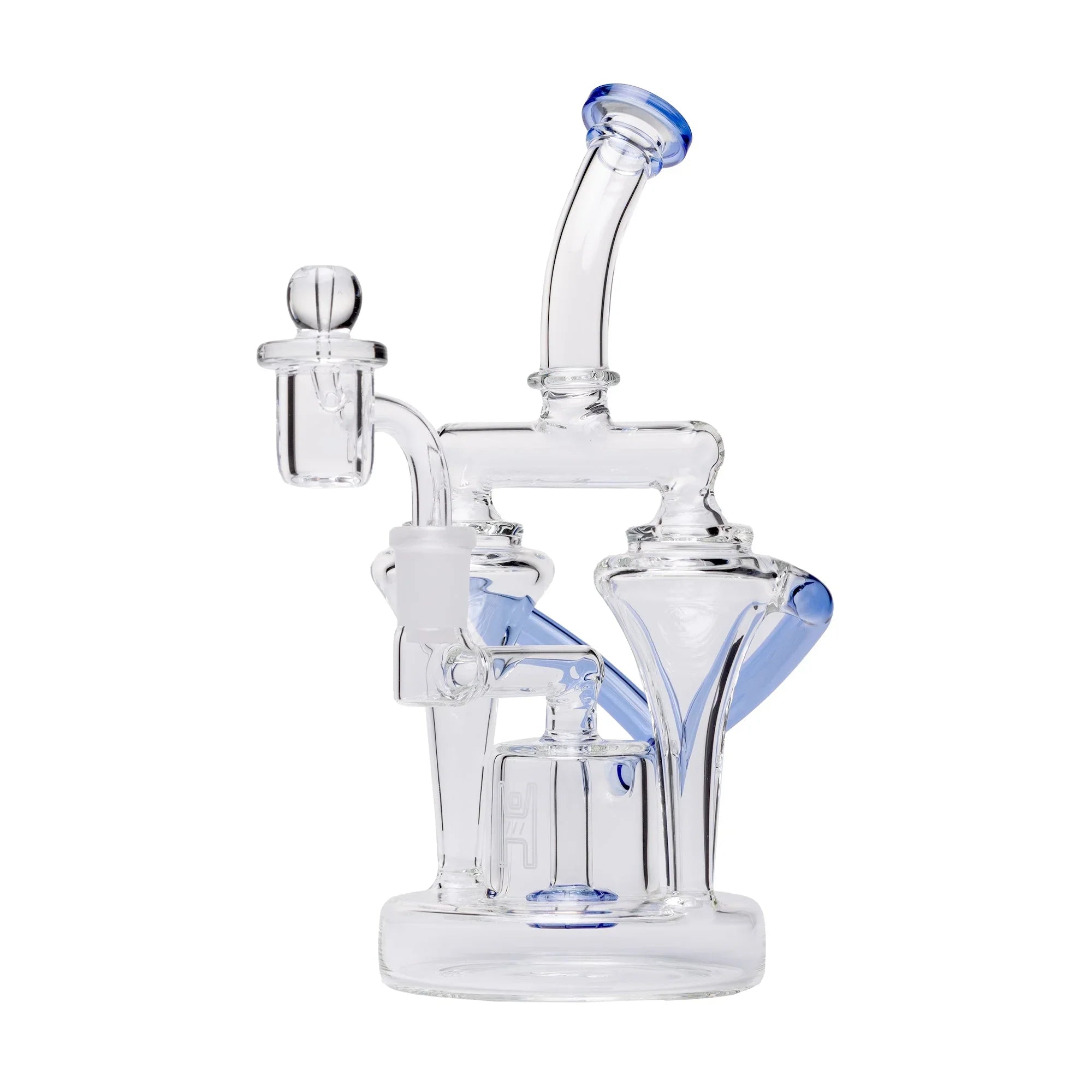 Human Grade Dualing Recycler Glass Rig Water Pipe - Stoner