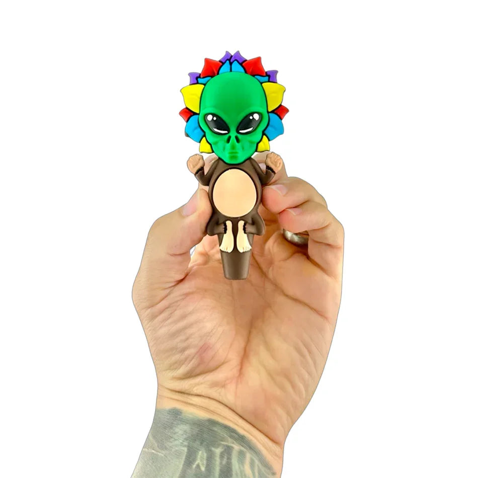 4" AFM Alien Silicone Screen Bowl Hand Pipe - Stoner