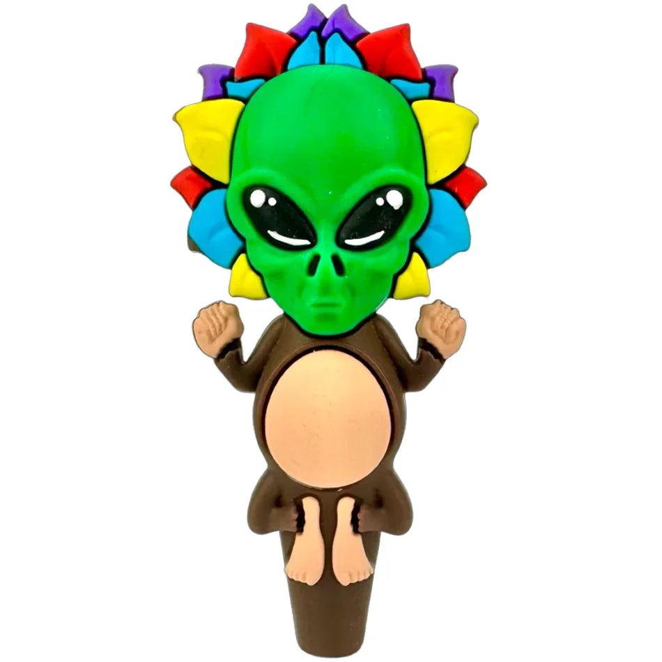 4" AFM Alien Silicone Screen Bowl Hand Pipe - Stoner