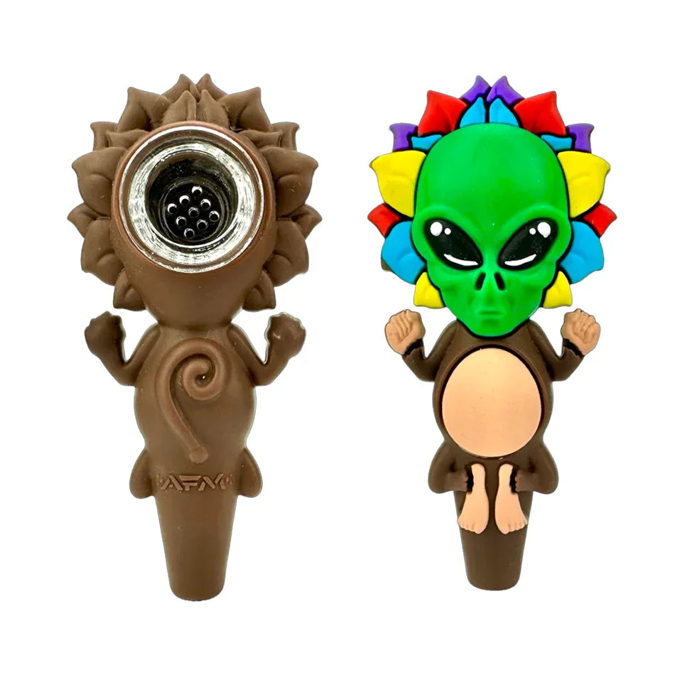 4" AFM Alien Silicone Screen Bowl Hand Pipe - Stoner