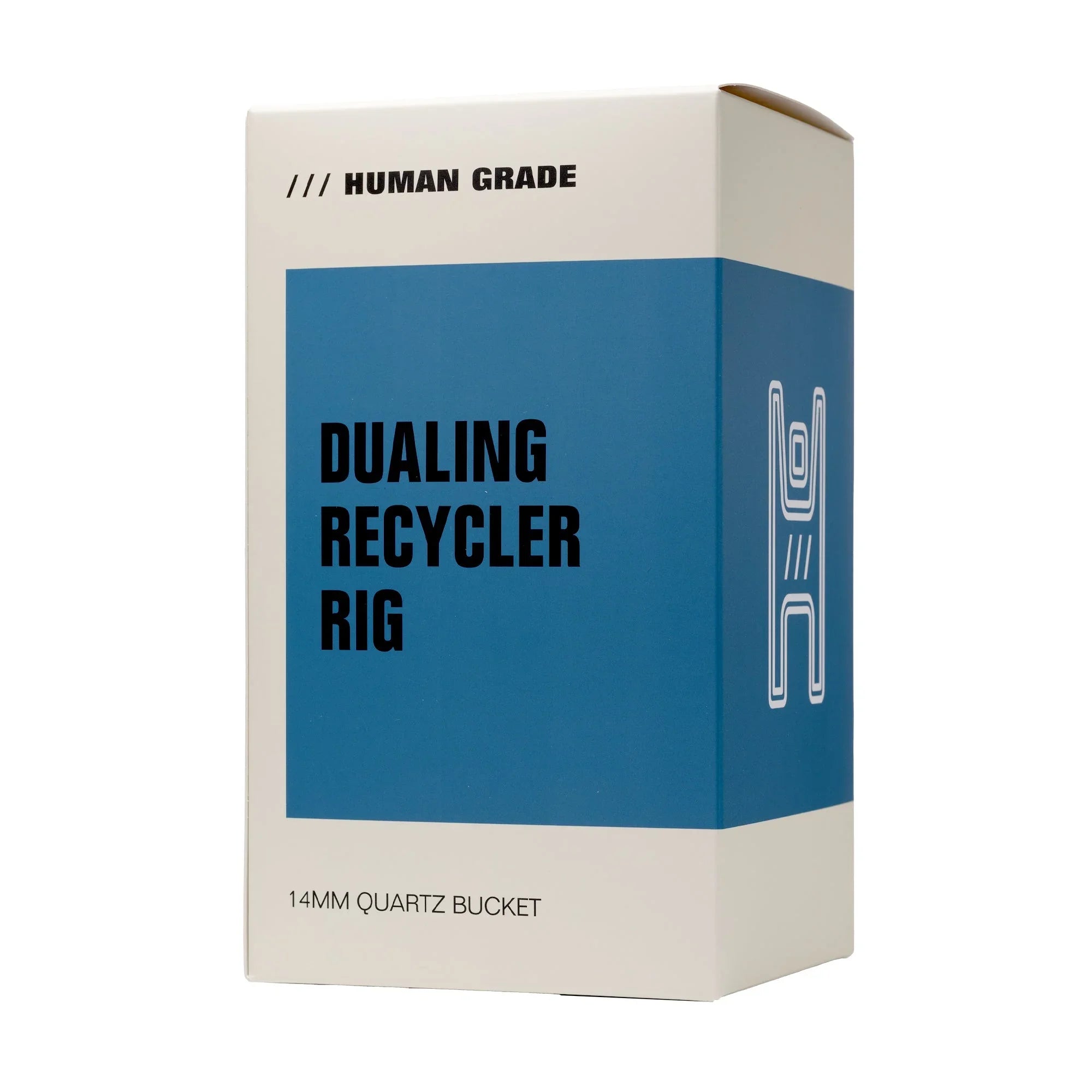 Human Grade Dualing Recycler Glass Rig Water Pipe - Stoner