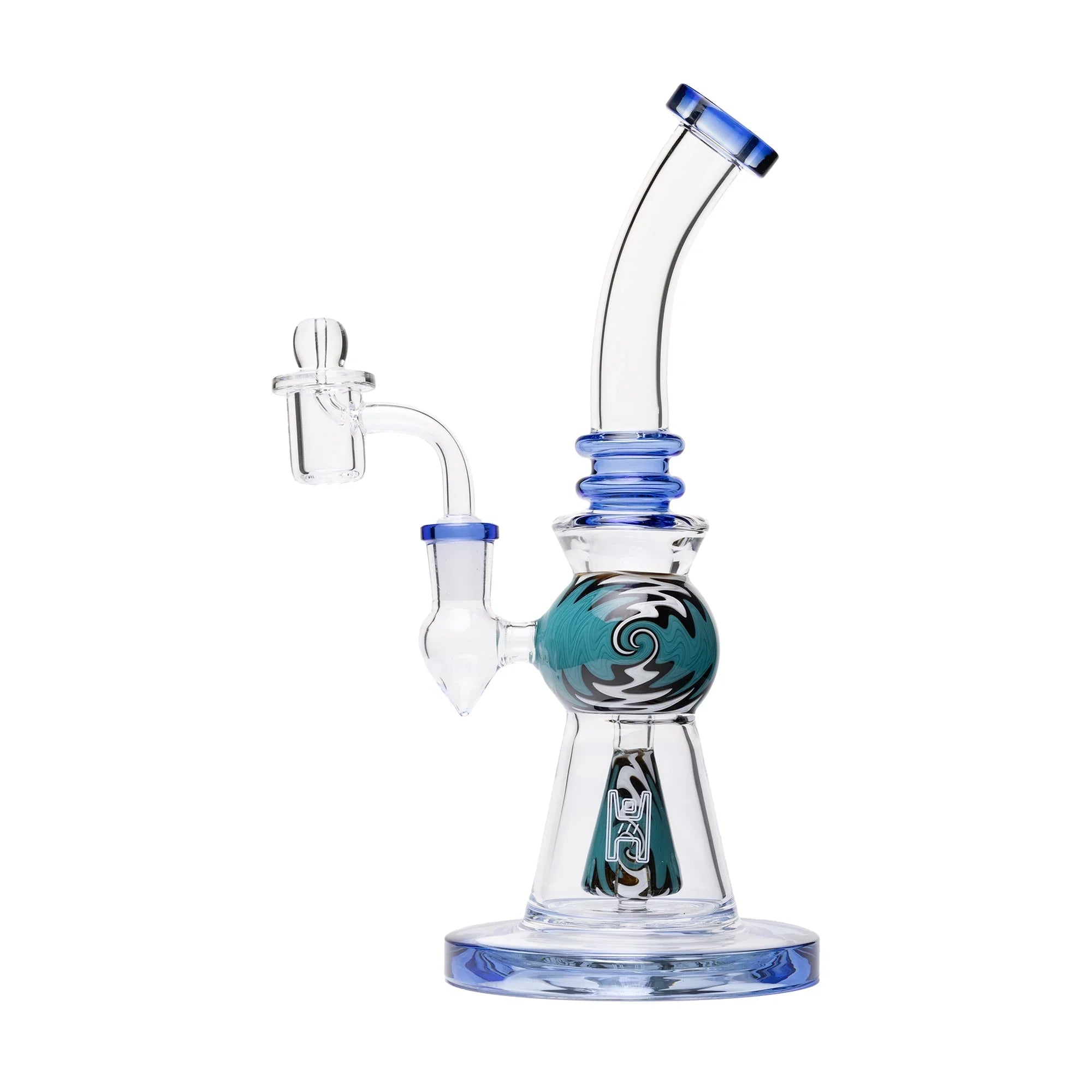 Human Grade 10" Mini Gumball Rig Glass Water Pipe - Stoner