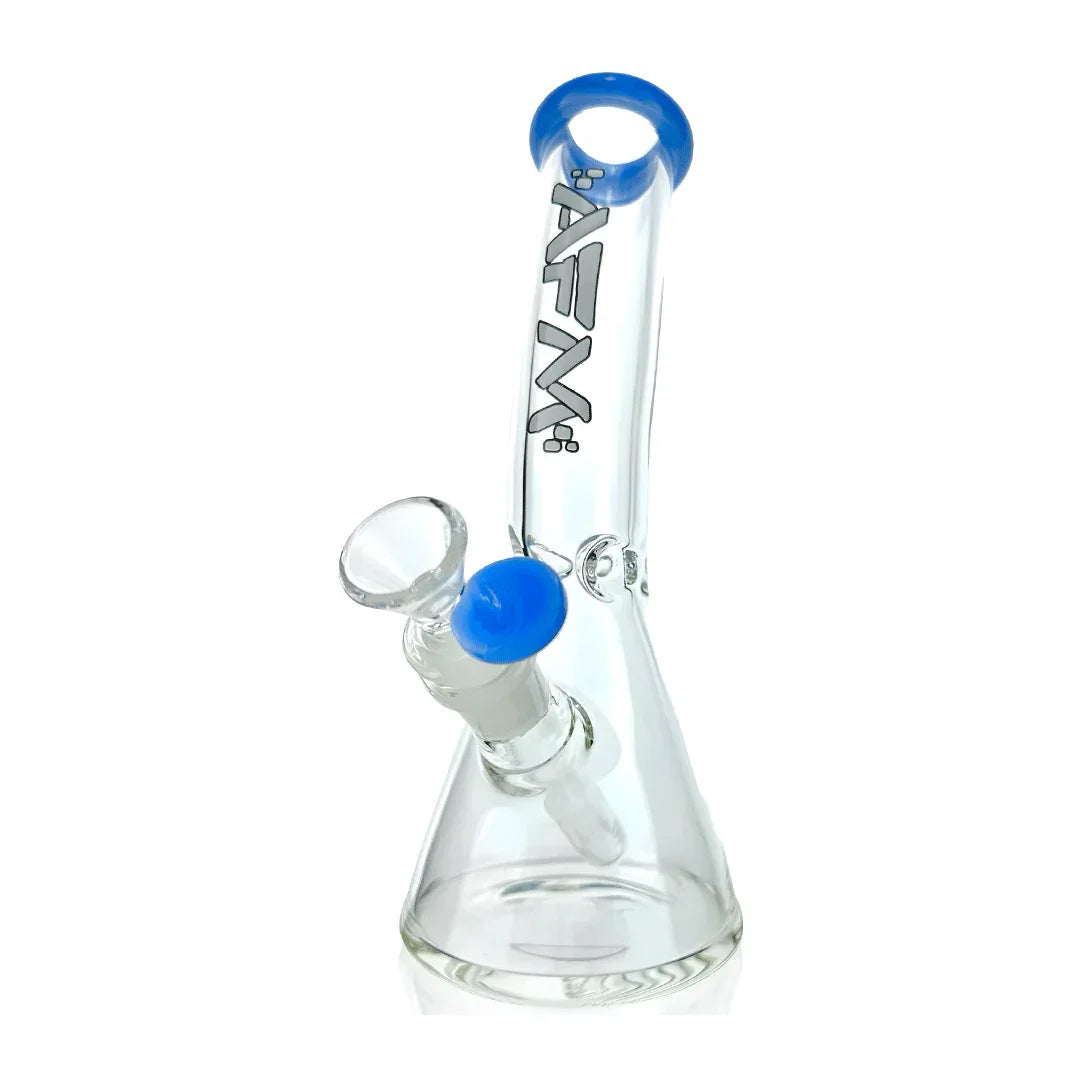 AFM Glass 8.5" Bent Beaker Glass Water Pipe - Stoner