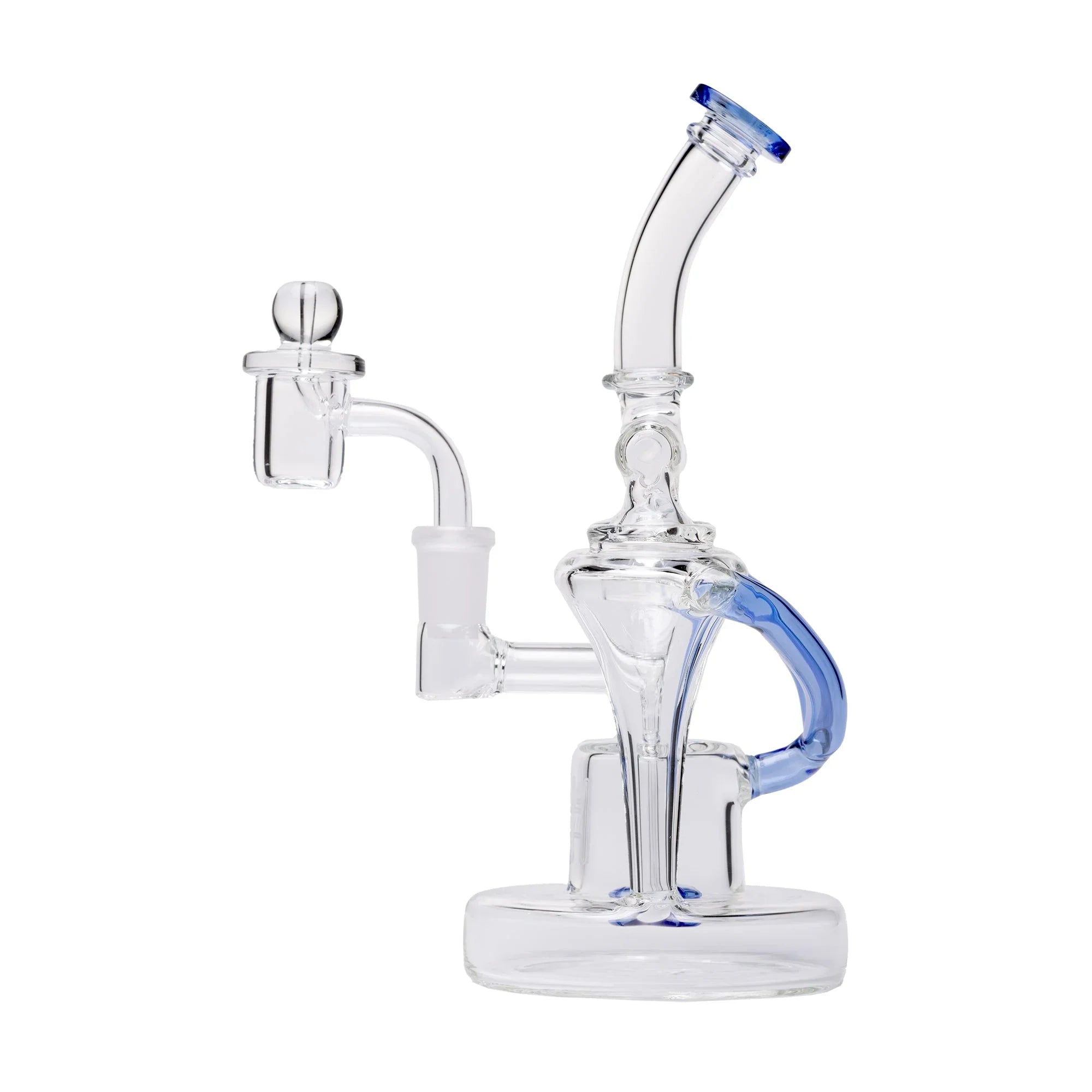 Human Grade Dualing Recycler Glass Rig Water Pipe - Stoner