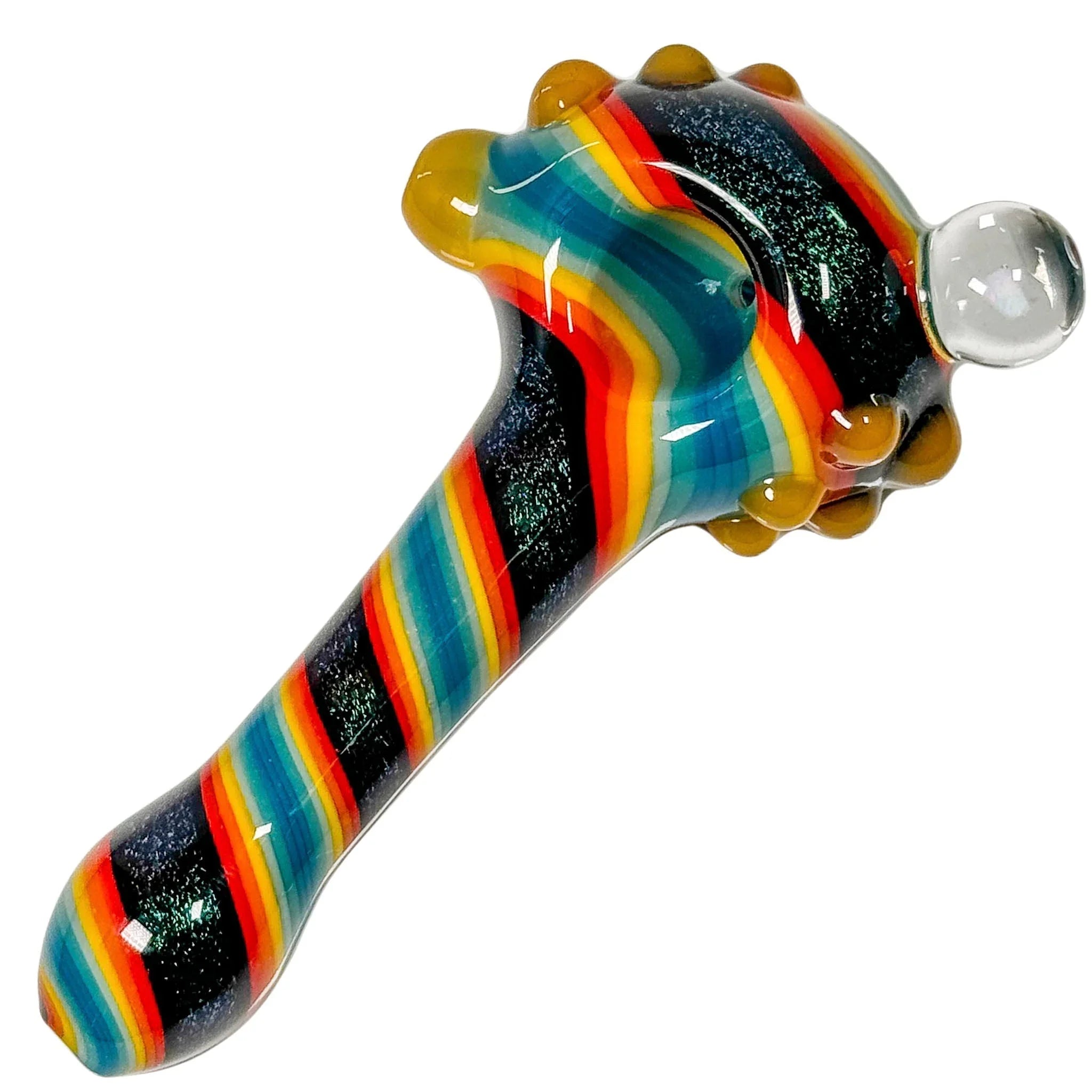 Crush Eye Candy Opal & Dichro Spiral Hand Pipe - 4.5" Artisan Crafted - Stoner