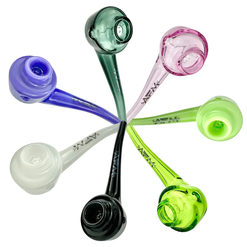 5.5" AFM Daffodil Glass Screen Hand Pipe - Stoner