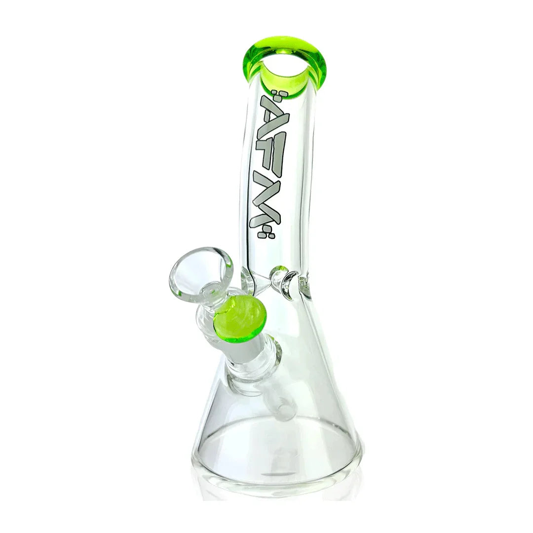 AFM Glass 8.5" Bent Beaker Glass Water Pipe - Stoner