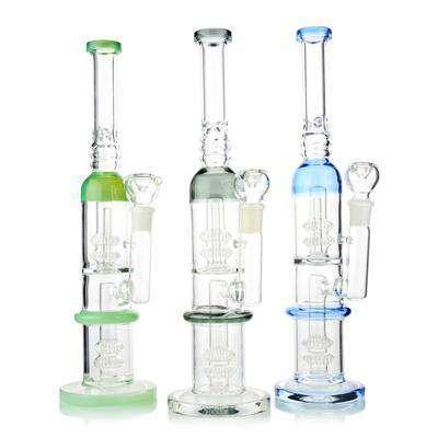 14" SUPER Bong - Four Showerhead Percs, Ice Pinch & More - Stoner