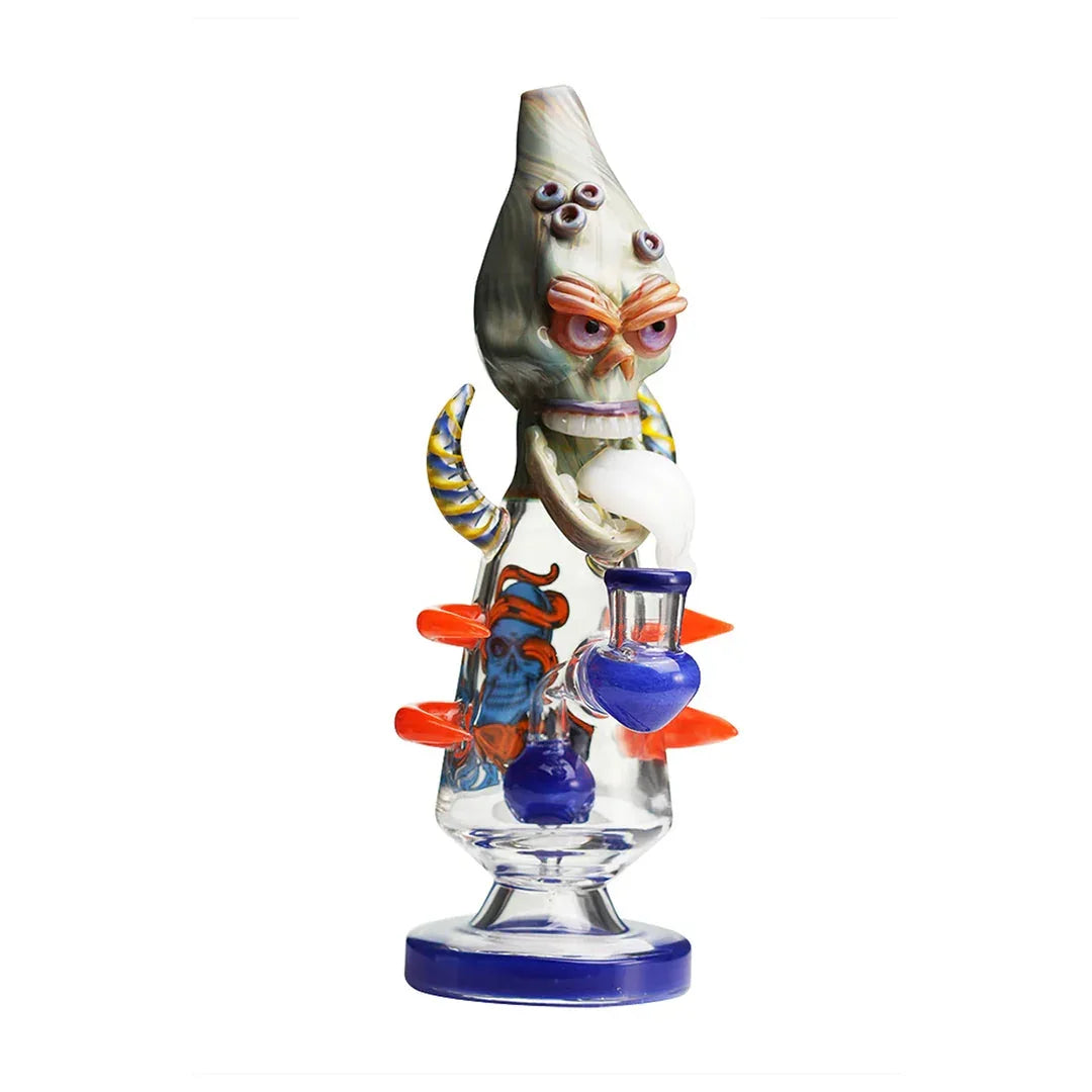 Lookah Glass 11" Cool Skull Bone Water Pipe - Stoner