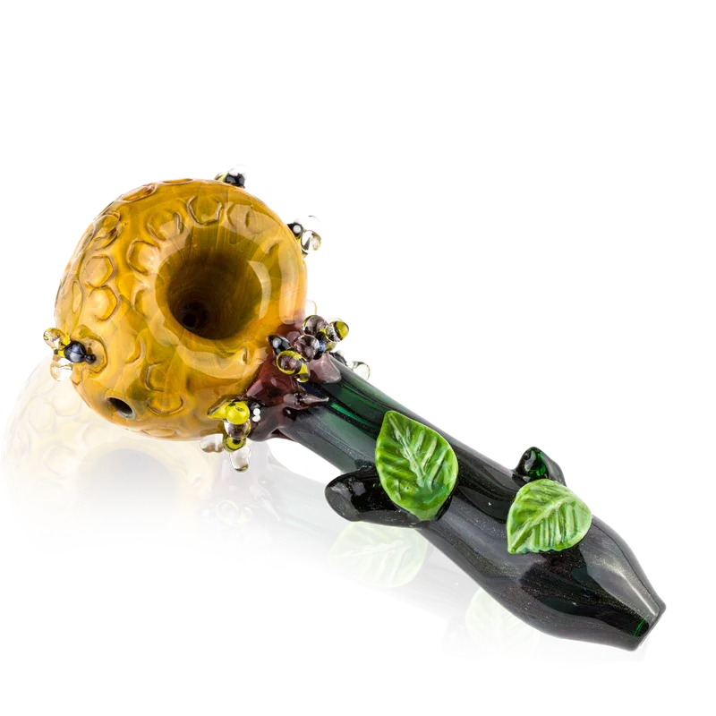 Empire Glassworks Large Glass Honey Pot Beehive Hand Pipe - Stoner