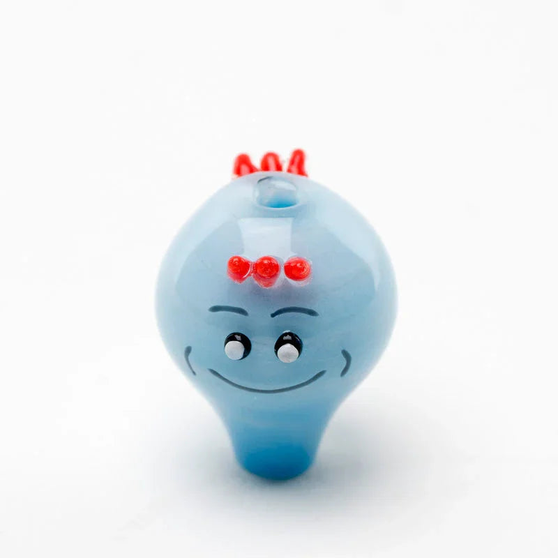 Empire Glassworks Blue Twins Puffco Peak Glass Carb Cap - Stoner