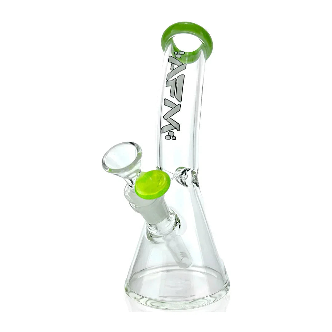 AFM Glass 8.5" Bent Beaker Glass Water Pipe - Stoner