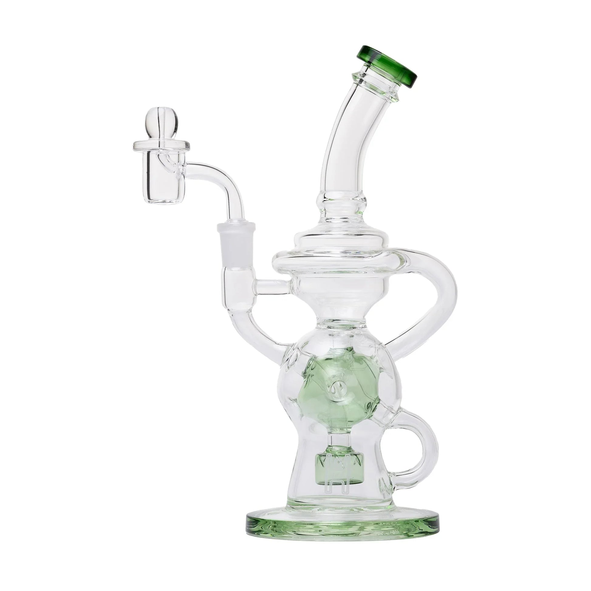 Human Grade 10" Swiss Rig Glass Recycler Water Pipe - Stoner
