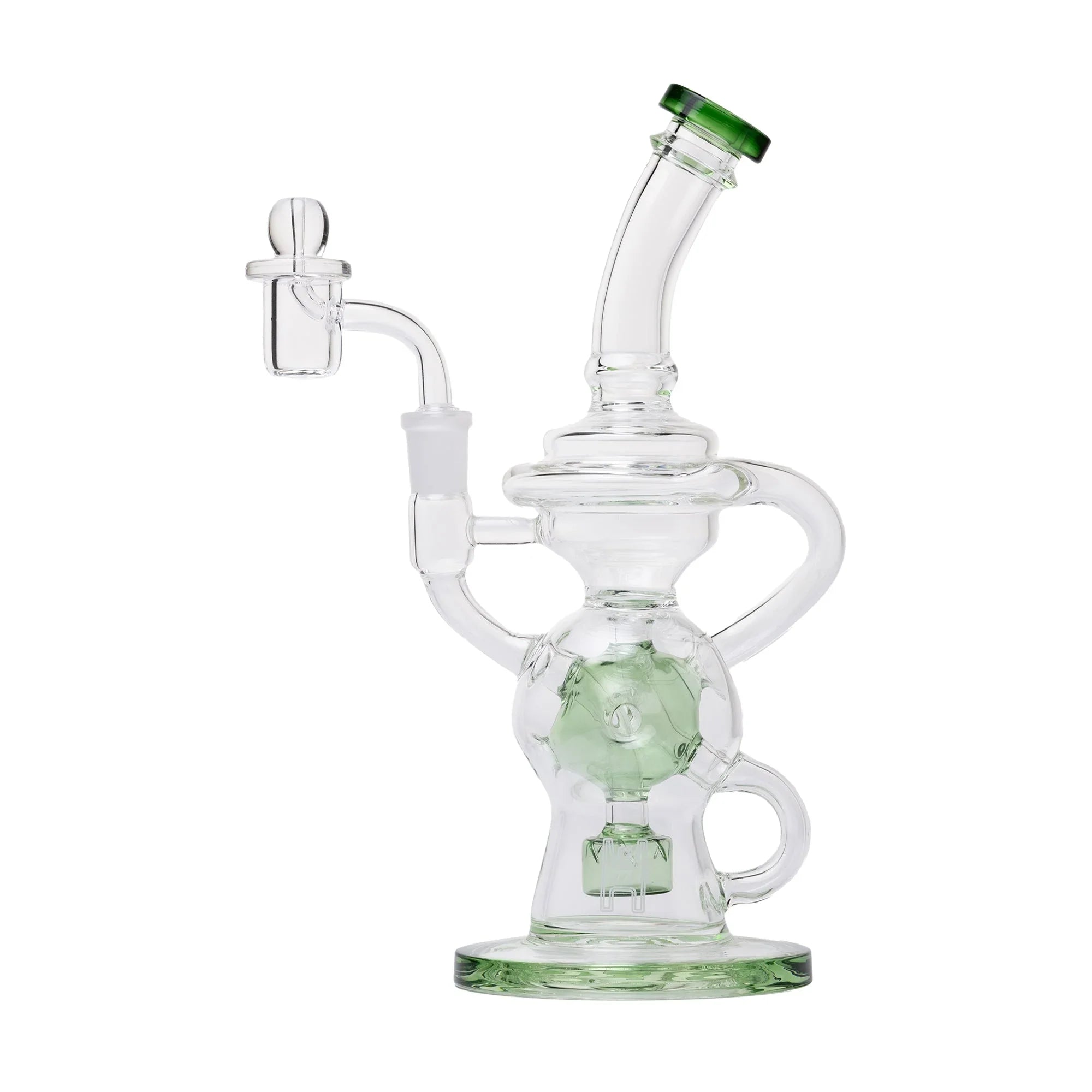 Human Grade 10" Swiss Rig Glass Recycler Water Pipe - Stoner
