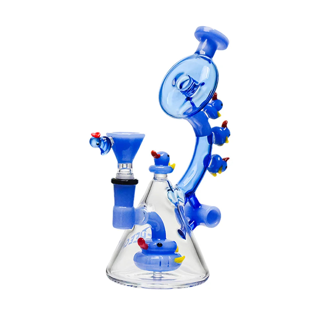 Cheech Glass 8.5" The Ducks on the Ring Water Pipe - Stoner