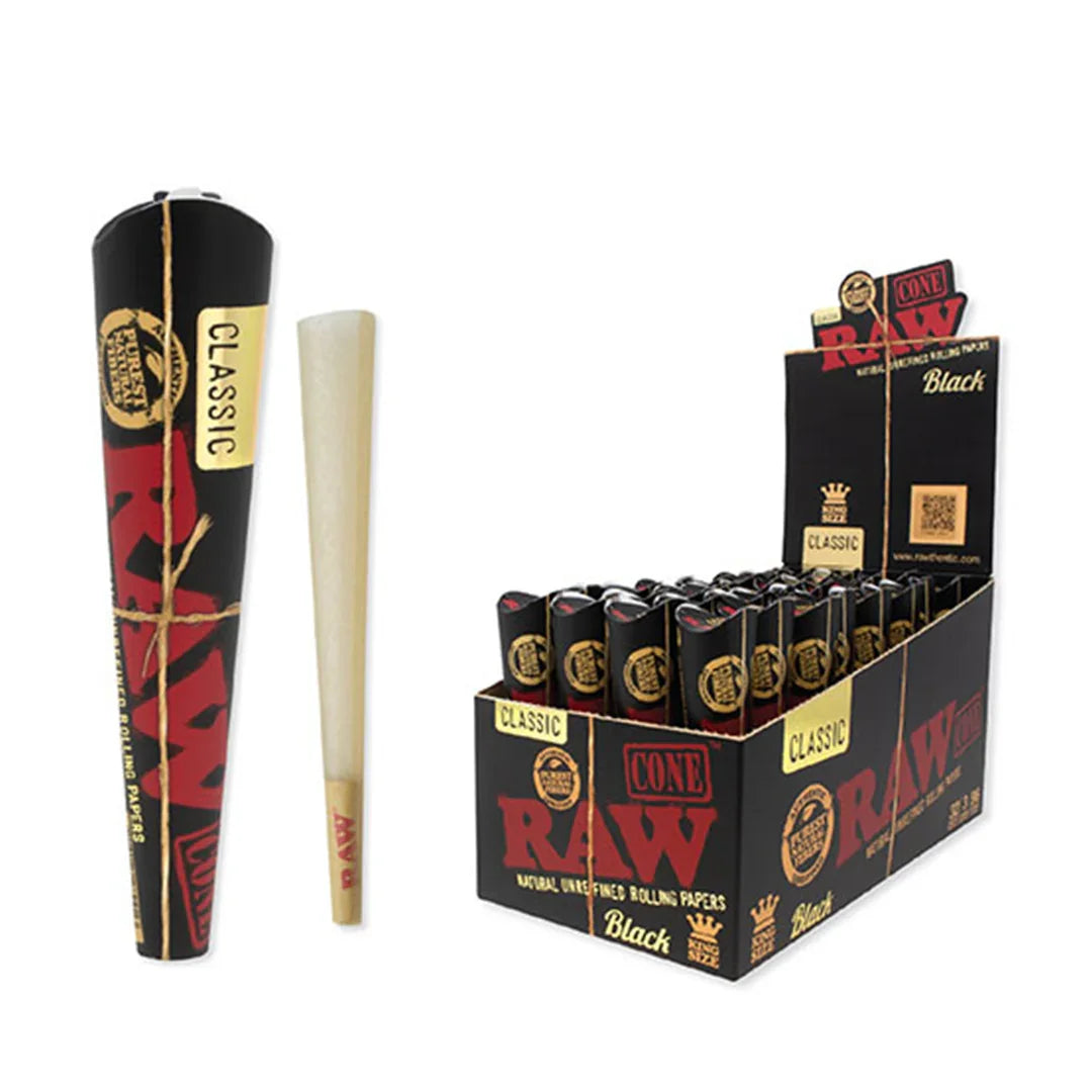 RAW Black Classic Cones - Stoner